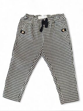 Zara Baby Black & White Gingham Pants